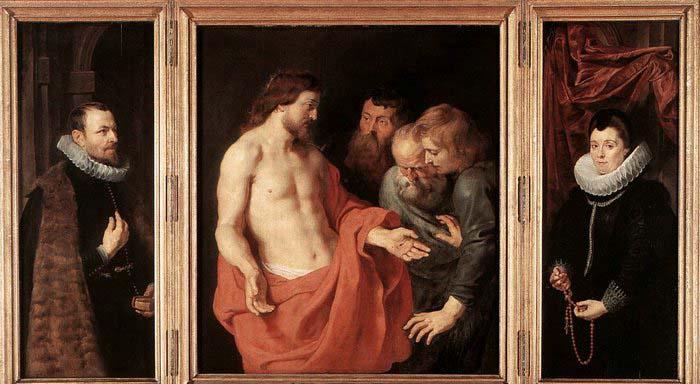 RUBENS, Pieter Pauwel The Incredulity of St Thomas oil painting picture